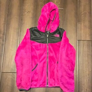 Girls Pink North Face Fleece Medium (M 10/12)